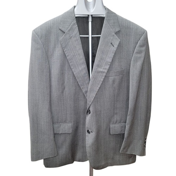 Stafford Men 46S Pinstripe Suit 100% Wool‎ Blazer Pants Old Money Classic Office - Picture 1 of 11